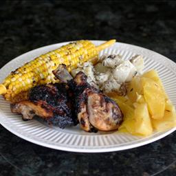 American Grilled Citrus Chicken with Grilled Tropical Fruit Dessert