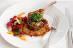 American Barbecued Veal Cutlets With Potato Rosti And Parsleywalnut Pesto Recipe Appetizer