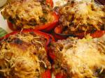 Canadian Vegetarian Baked Stuffed Red Bell Peppers Appetizer