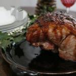 American Christmas Roast Ham Dinner