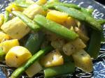 American Yellow Squash and Snow Peas Appetizer