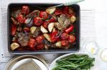 American Greek Lamb And Vegie Tray Bake Recipe Dinner