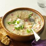 American Slow Cooker Potato and Ham Soup Appetizer