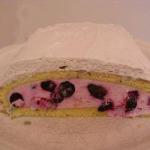 American Blueberry Roulade with Yogurt Cream Dessert