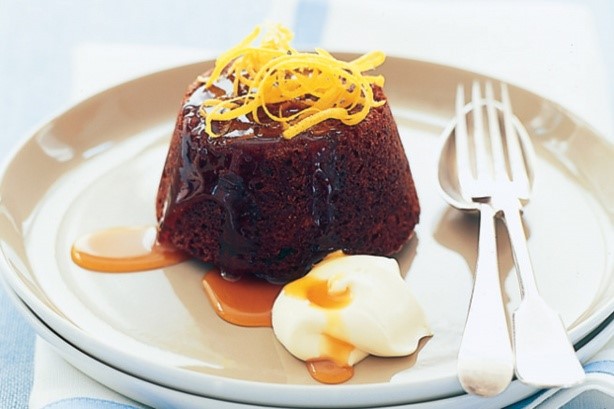 American Sticky Orange And Date Puddings Recipe Dessert