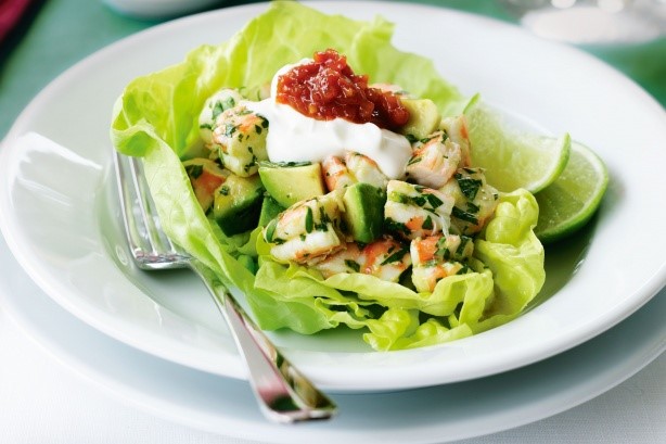 American Prawn and Avocado Lettuce Cups Recipe Dessert