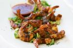 American Pancetta Wrapped Barbecued Prawns Recipe Appetizer