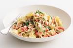 American Pappardelle With Salmon Yoghurt Tomato And Dill Recipe Dinner