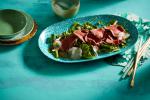 Japanese Beef Tataki with Watercress Charred Spring Onions and Miso Appetizer