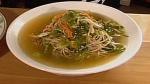 Japanese Chicken and Wakame Soup with Buckwheat Noodles Appetizer