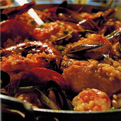 Italian Chicken and Shrimp Paella Appetizer