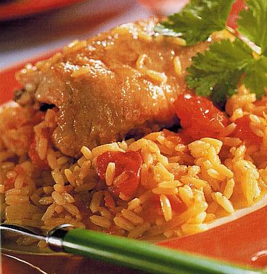 Spanish Spanish Rice with Chicken Dinner