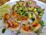 American Pan Grilled Chicken with Avocado and Red Onion Salsa Dinner