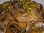 American Pork Chops With Asparagus and Mushrooms Dinner