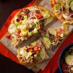 American Saladtopped Flatbread Pizzas Dinner
