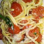 Italian Tomato Basil Pasta Pomadoro Style Dinner