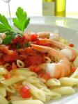 Italian Penne With Shrimp and Spicy Tomato Sauce Dinner