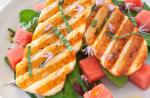 American Griddled Halloumi and Watermelon Salad Appetizer