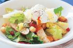 American Chicken Caesar Salad With Poached Egg Recipe Appetizer