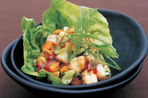 Canadian Prawn and Papaya Lettuce Wraps Recipe Dessert