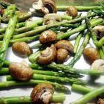 British Green Asparagus with Mushrooms Appetizer