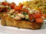 American Bruschetta with White Beans Tomatoes and Fresh Herbs Dinner