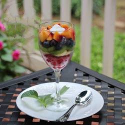 American Fruit Cup Rainbow Dessert