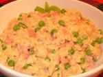 American Creamy Orzo With Ham and Peas Dinner