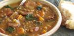 American Organic Lentil Soup Recipe with Kale and Sausage Appetizer