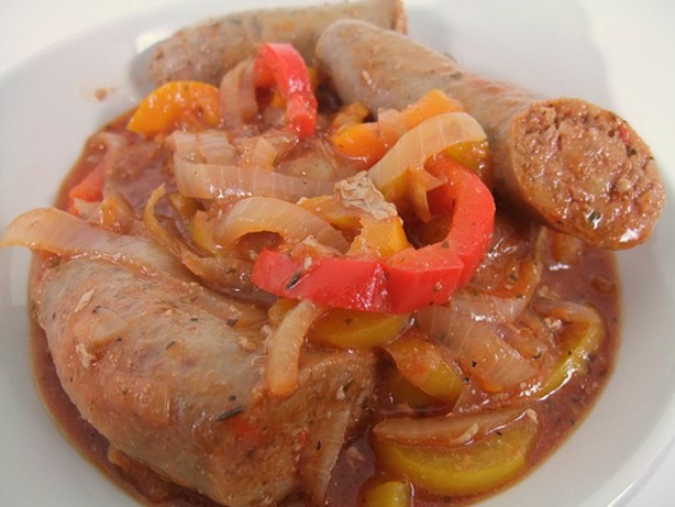 Italian Sausage Pepper and Onions Baked Dinner