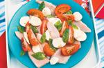 Italian Caprese Salad With Leg Ham Recipe Appetizer
