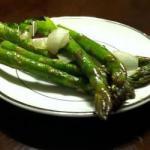 British Panfried Asparagus with Onions Recipe Appetizer
