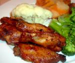 American Sticky Bbq Chicken Wings Appetizer