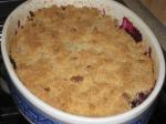 American Blueberry Rhubarb Crisp With Pistachio Crust Dessert