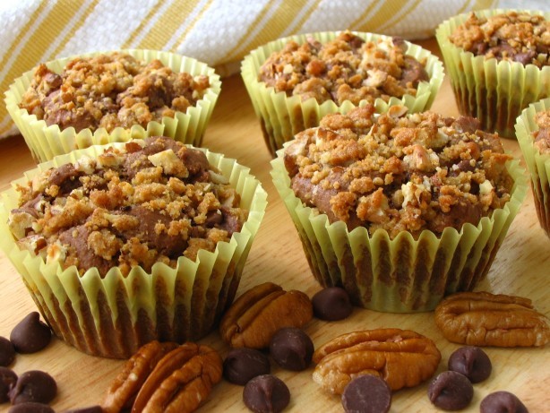 American Chocolate Streusel Pecan Muffins Dessert