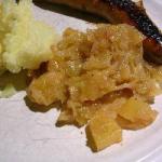 American Nurnberger Rust Roasting Sausages with Pineapple Sauerkraut Appetizer