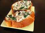 Italian Italian Sausage Spinach and Ricotta Toasts Appetizer