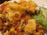 Turkish Fiesta Pie With Chipotle Cornbread Topping Appetizer