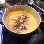 Carrot Soup with Potatoes and Dried Meat recipe