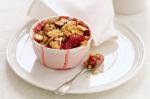 Canadian Vanilla Honey and Strawberry Nut Crumble Recipe Dessert