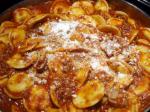 American Cheese Ravioli With Vegetarian  Meat Sauce Appetizer