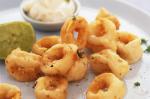 American Fried Squid and Garlic Mayo Appetizer