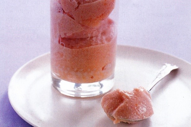American Peach and Rosewater Sorbet With Peach Schnapps Recipe Dessert