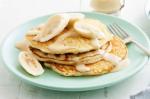 American Glutenfree Pancakes With Bananas And Caramel Sauce Recipe Breakfast