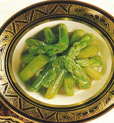 Japanese Asparagus with Mustard Flavored Dressing Appetizer