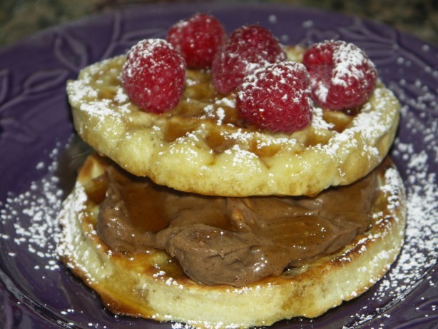 American Pecanstuffed Waffles Breakfast