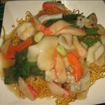 Chinese Seafood Pan-fried Noodles Alcohol
