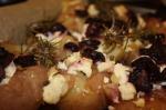Canadian Smashed Potatoes With Olives Feta and Walnut Oil Appetizer