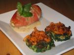 American Broccoli Cheese Stuffed Chicken With Spinach Patties Appetizer