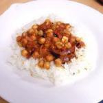 Chilean Rice with Curry of Chickpeas Dinner
